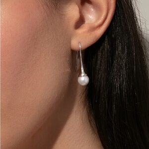 NEW Uncommon James Silver Pearl Teardrop Earrings
